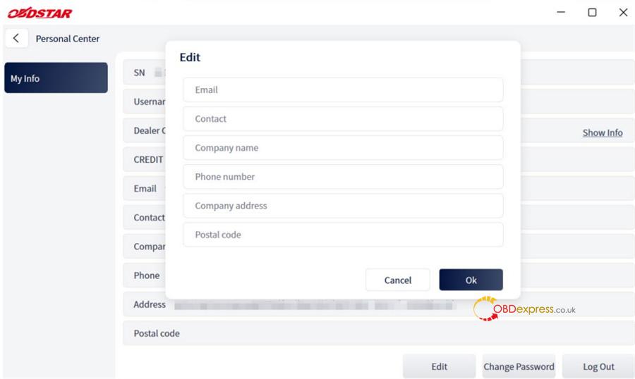 obdstar ecu master register update change password 12
