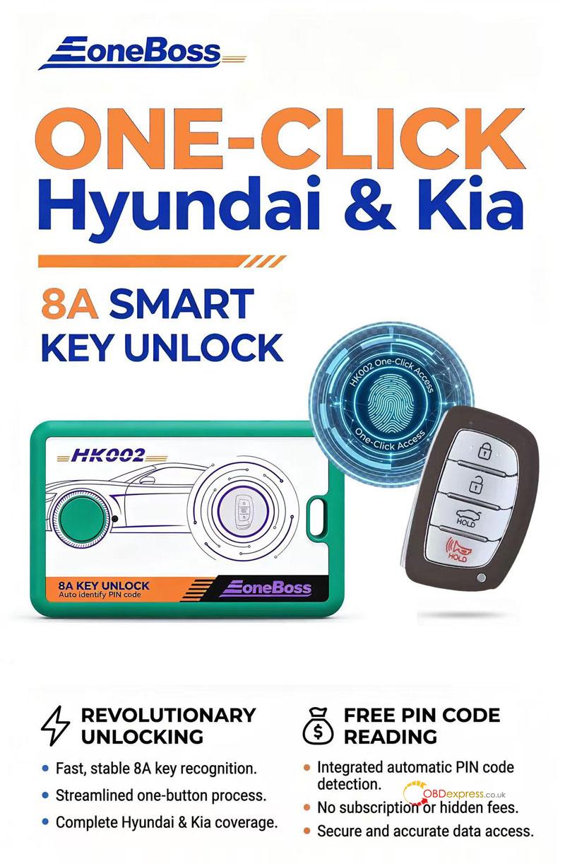 eoneboss hk002 hyundai kia 8a smart key unlock no disassembly 2
