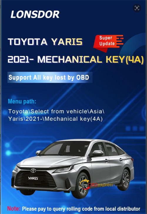 lonsdor k518 pro get pin code for 2021 toyota subaru 1