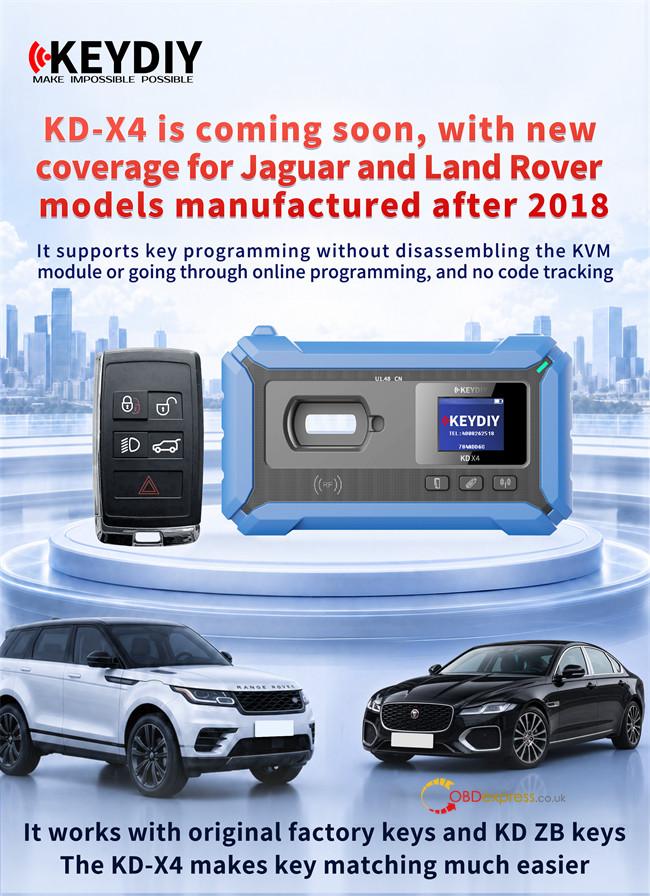 keydiy kd x4 2018+ jlr smart key clone 1