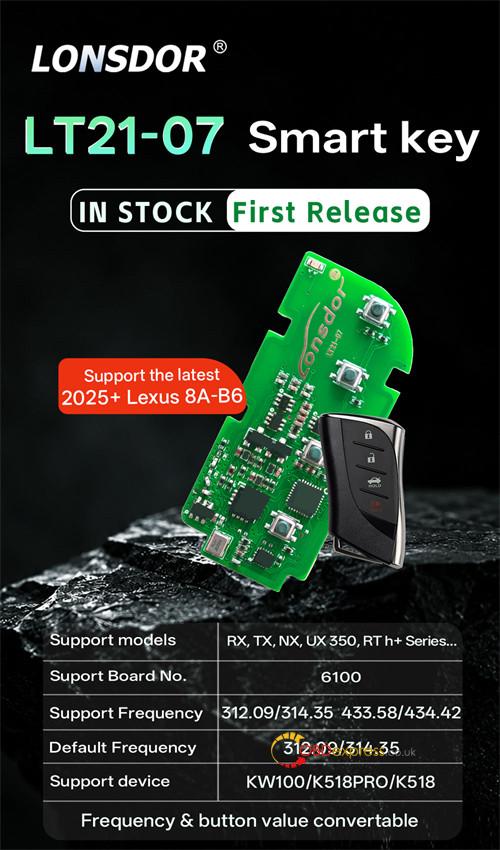 lonsdor k518 pro add 2025+ lexus 8a b6 key 1