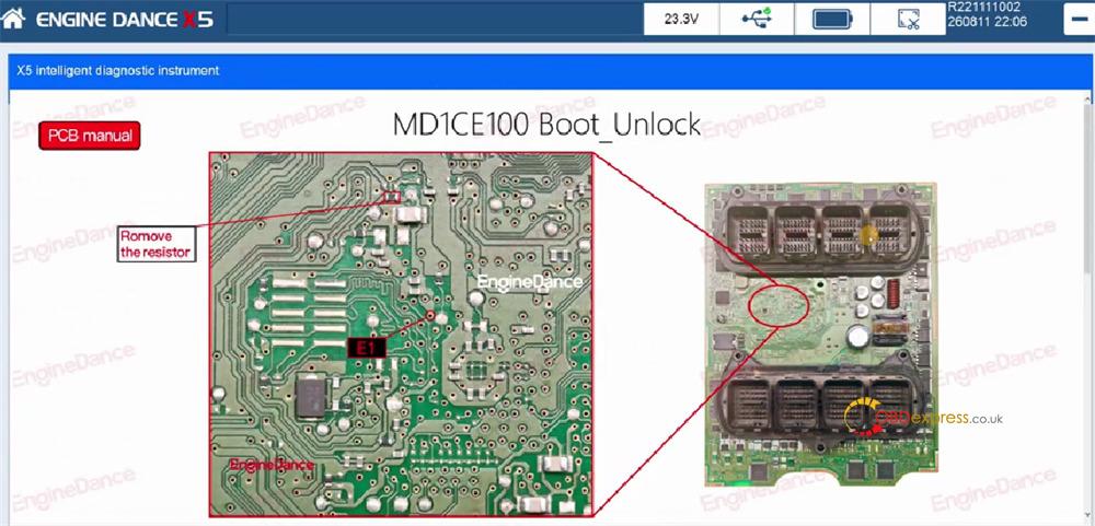 enginedance x5 unlock bosch md1ce100 4