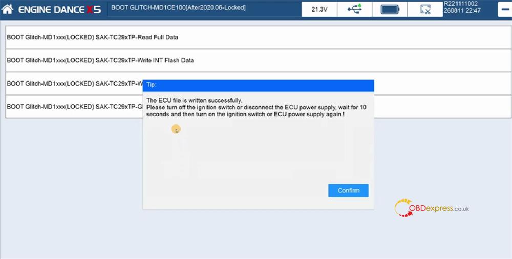 enginedance x5 unlock bosch md1ce100 9