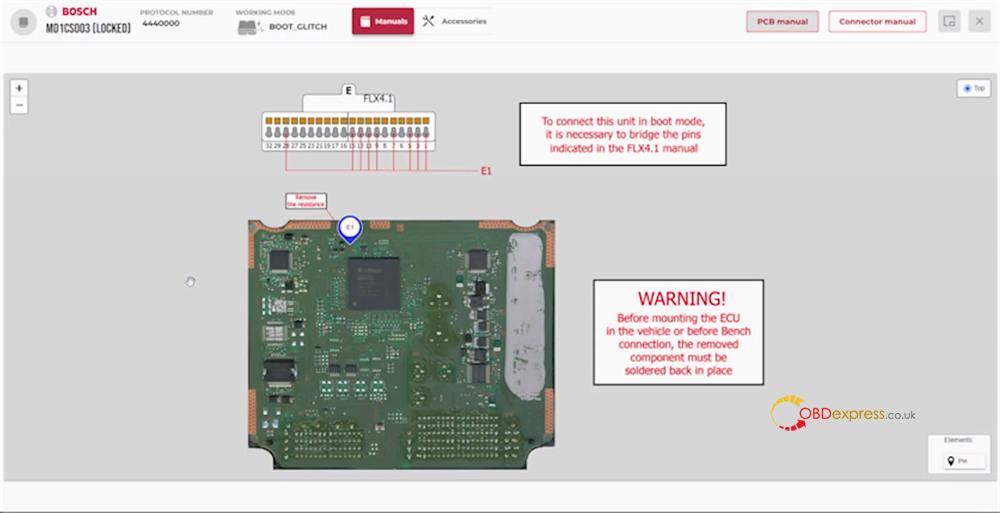 flex unlock bosch md1cs003 boot glitch 3
