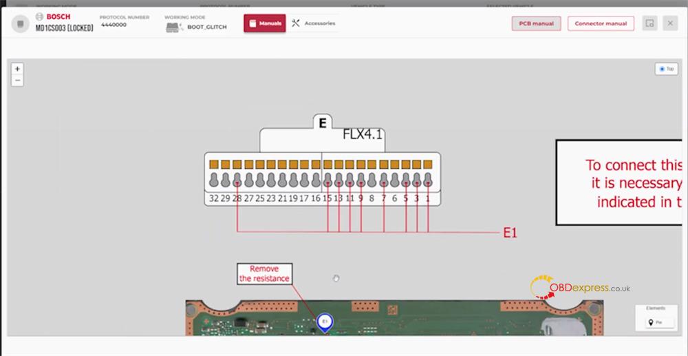 flex unlock bosch md1cs003 boot glitch 4