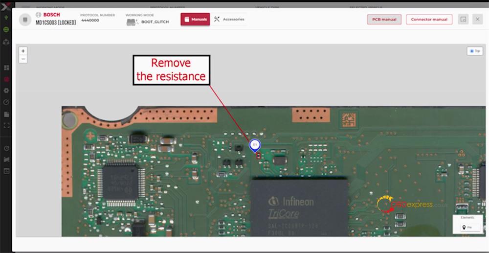 flex unlock bosch md1cs003 boot glitch 5