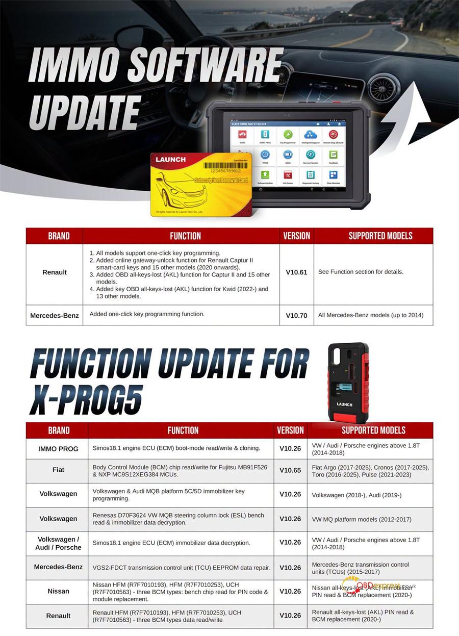 launch x431 immo software and xprog5 function update 1