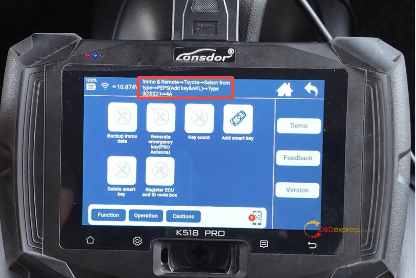 lonsdor k518 pro add 2024 toyota corolla 4a smart key 13
