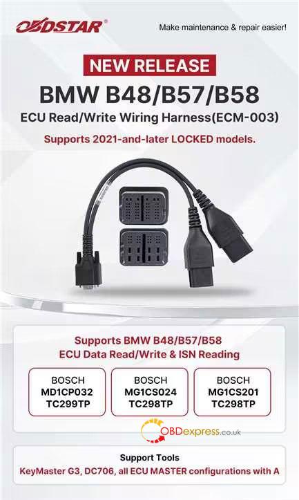 obdstar ecm 003 adds 2021 bmw b48 b57 b58 ecu read write
