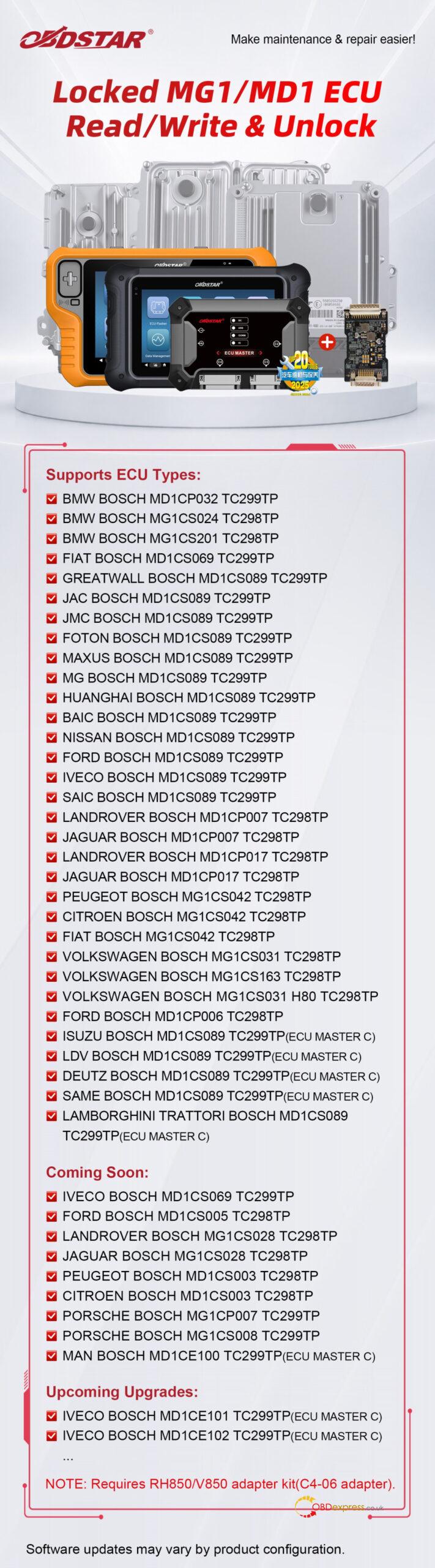 obdstar md1 mg1 update