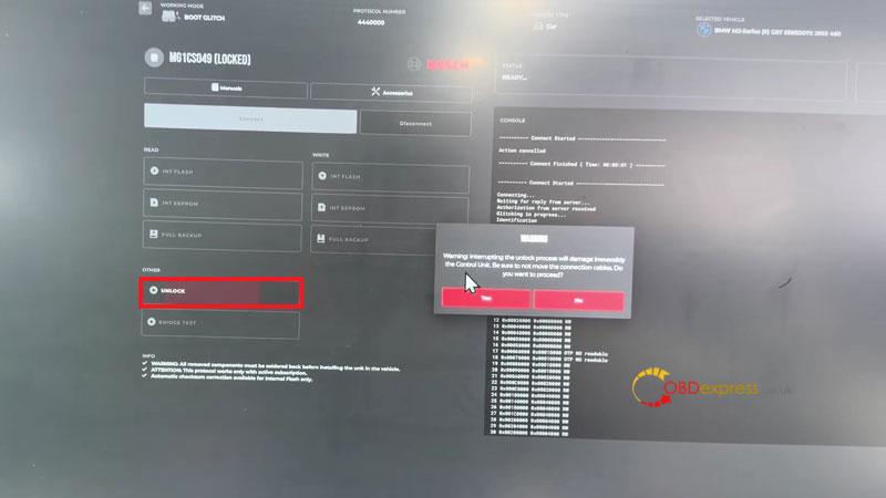 flex bmw m3 g80 ecu unlock success in glitch boot mode 8