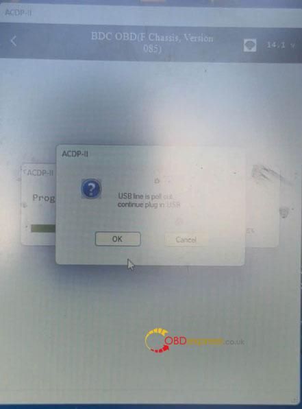 how to fix usb line is poll out error on yanhua acdp 2 bmw bdc 1