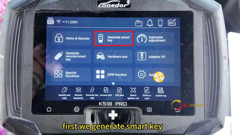 lonsdor k518 pro how to add a smart key to 2026 toyota avalon 4