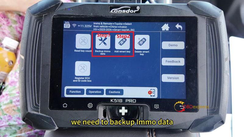 lonsdor k518 pro how to add a smart key to 2026 toyota avalon 7