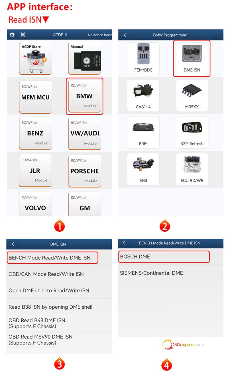 yanhua acdp read write bmw b48 b58 dme read write 3